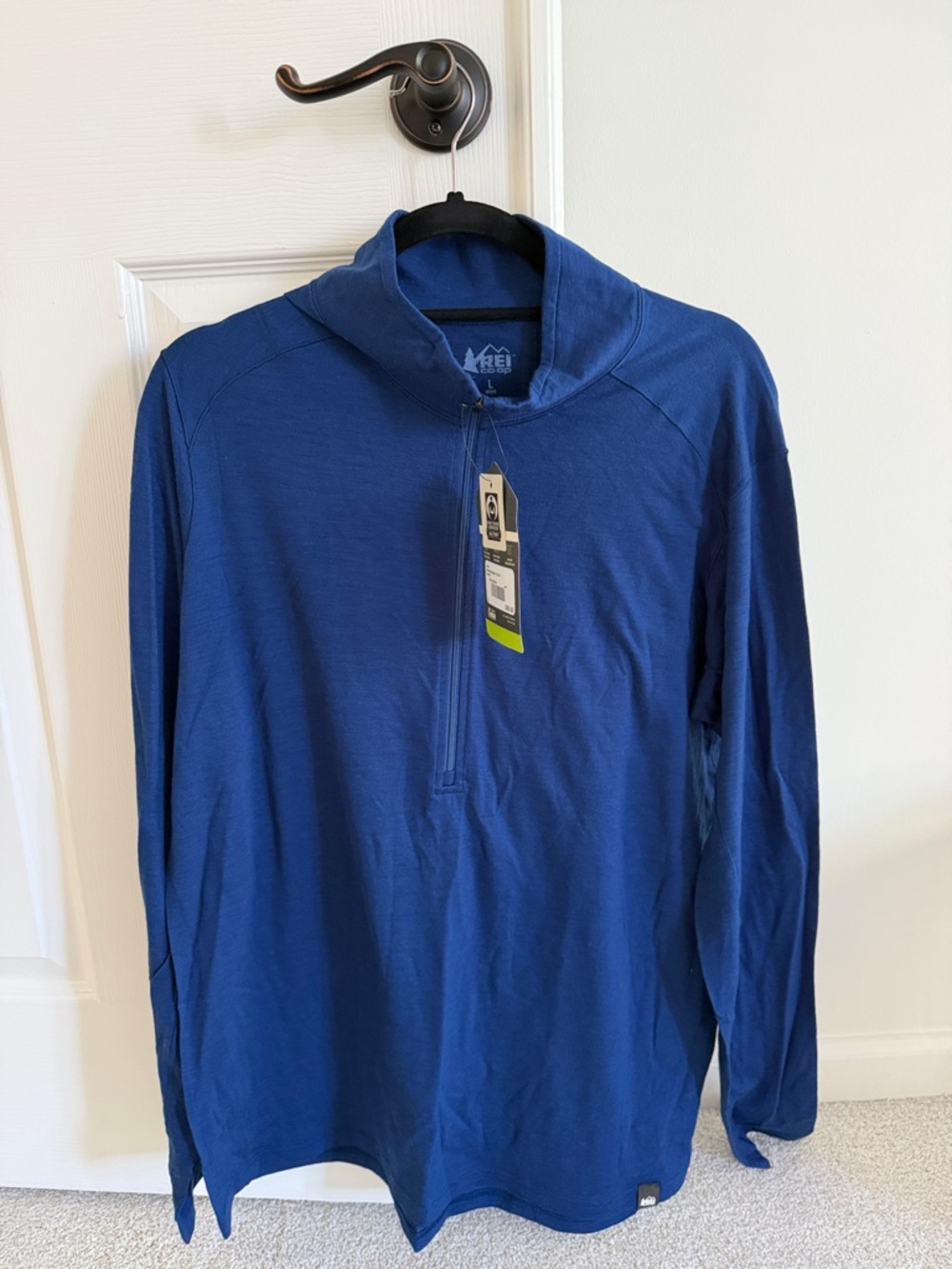 REI Men's Royal Blue Quarter-Zip Pullover